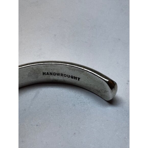Vintage Sterling Silver 925 Handwrought Cuff Bracelet Size 5 Estate Jewelry - Picture 10 of 10